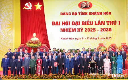 Đại hội đại biểu Đảng bộ tỉnh Khánh Hòa lần thứ I, nhiệm kỳ 2025 – 2030. Nỗ lực trở thành trung tâm năng lượng, cực tăng trưởng cao của cả nước
